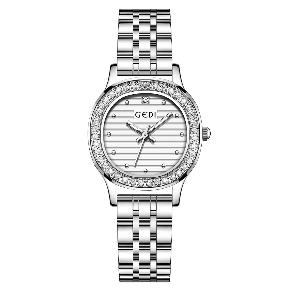 

Модные женские часы с кварцевым ремнем, инкрустированные бриллиантами, легкие, роскошные, высококачественные, универсальные, темпераментные, водонепроницаемые часы