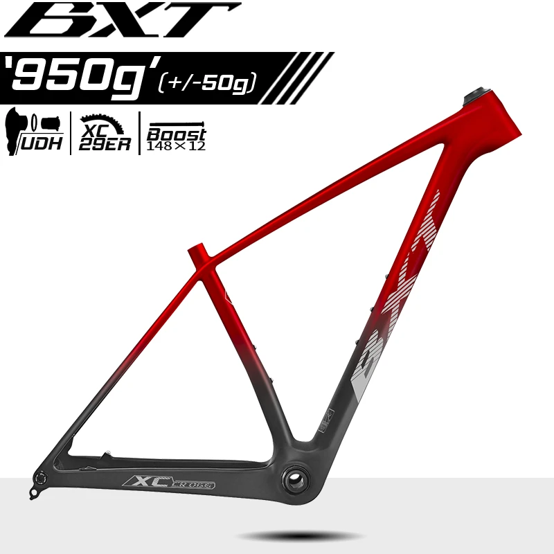 BXT T000 Carbon MTB Frame 29er Mountain Bike Hardtail Frames BOOST 148 * 12mm Thru Axle 29er * 2.4 MTB Bicycle Frame