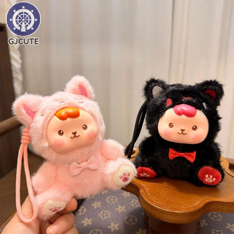 

Мультяшная милая плюшевая игрушка-подвеска в виде кота-ангела/дьявола, украшение для рюкзака, подарки