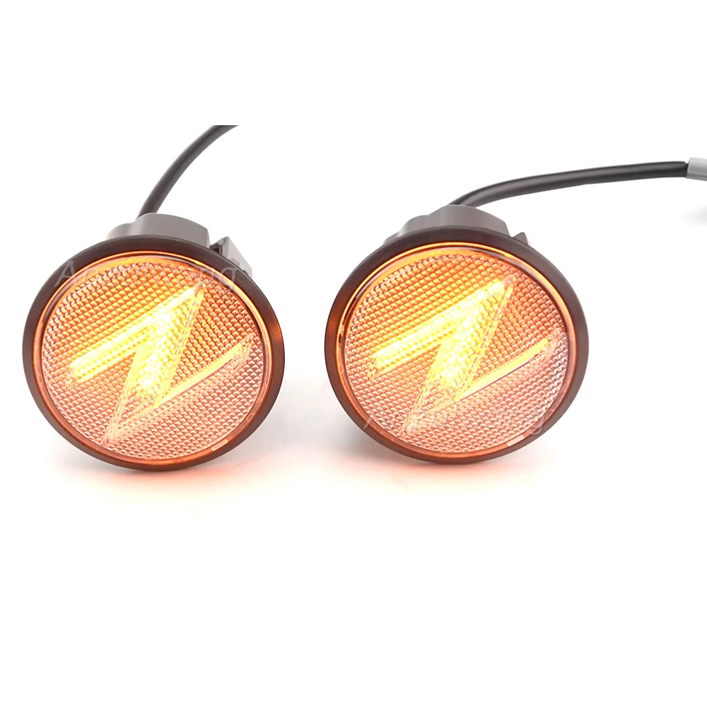 

For Nissan 370Z Fairlady Z （Z34）2009-2020Canbus 2Pcs Led Dynamic Amber Side Marker Lights Turn Signal Sequential Blinker La
