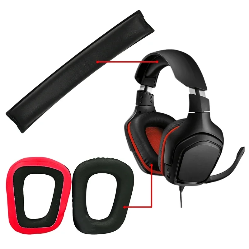 Ear Pads Cushions Headband Kit Replacement For Logitech G331 G332 G432 G431 G430 G230 G231 G930 Gaming Headset EarPads Beam