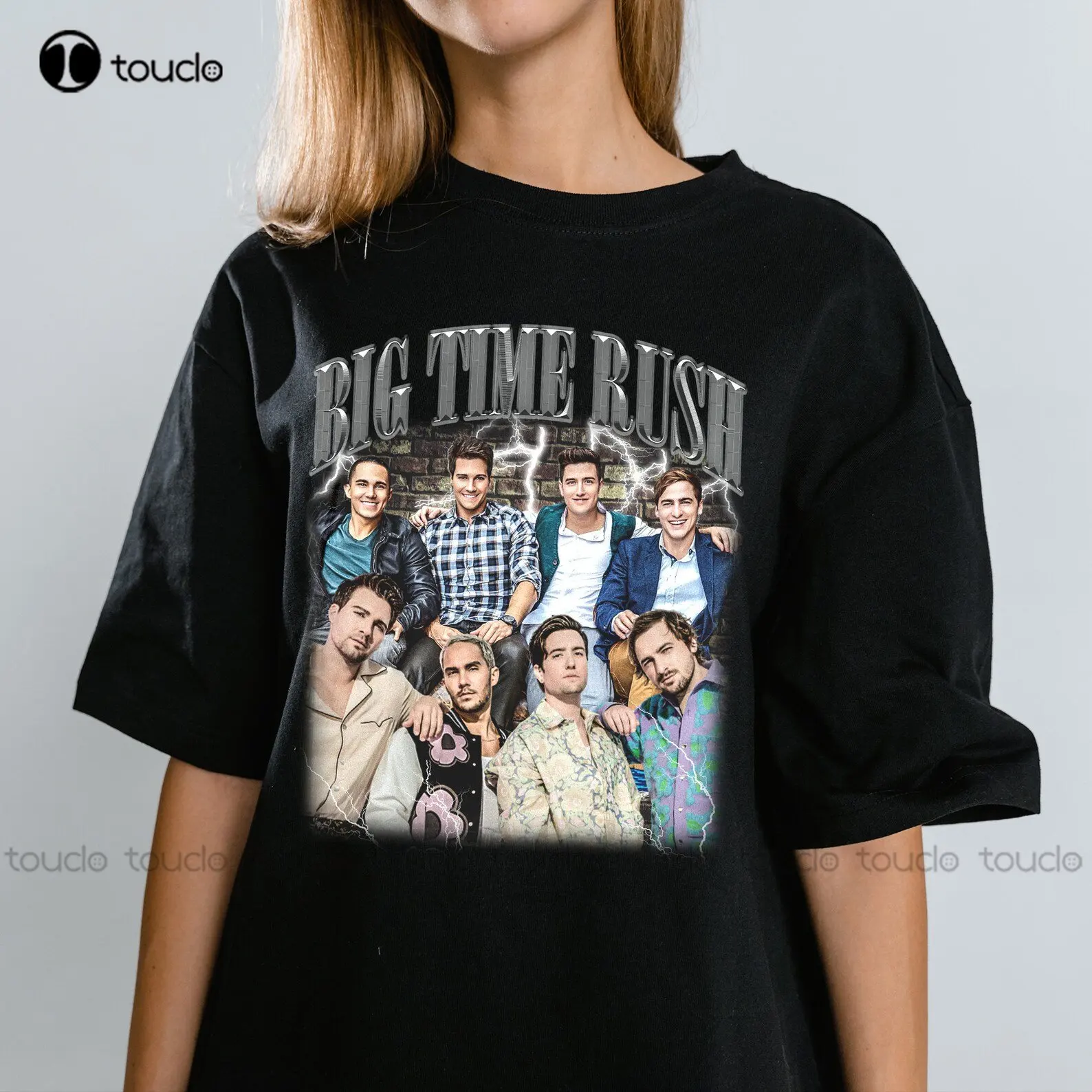 Retro Big Time Shirt Vintage Big Time Rush Forever Tour Shirt Dog Mom Shirt O-Neck Streetwear Oversized Xs-5Xl Printed Tee