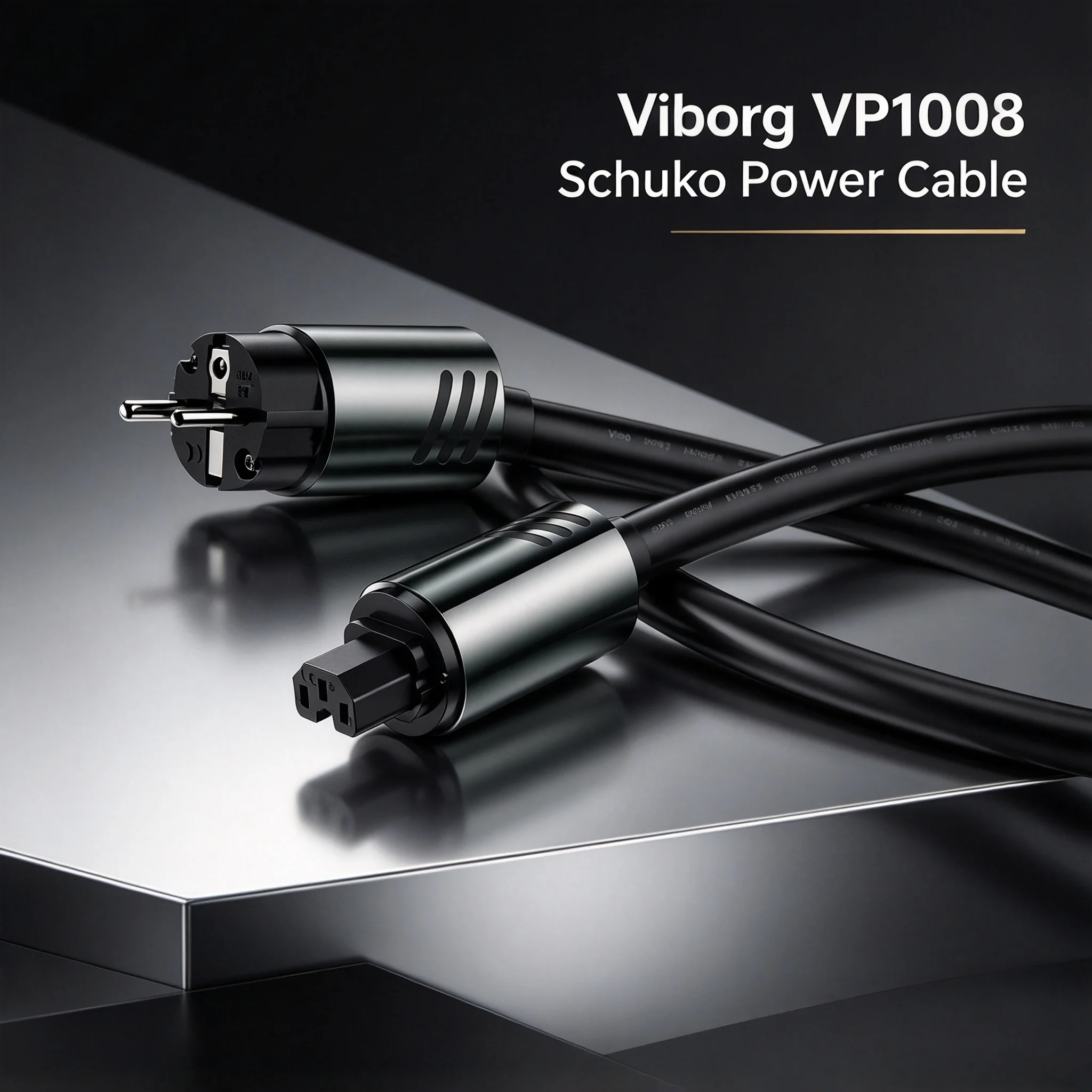 Viborg VP1008 Schuko Power Cable 5.5SQMM Oxygen-Free Ultra Copper Conductor Multi-Conductor Enhanced Performance Power Wire Cabl