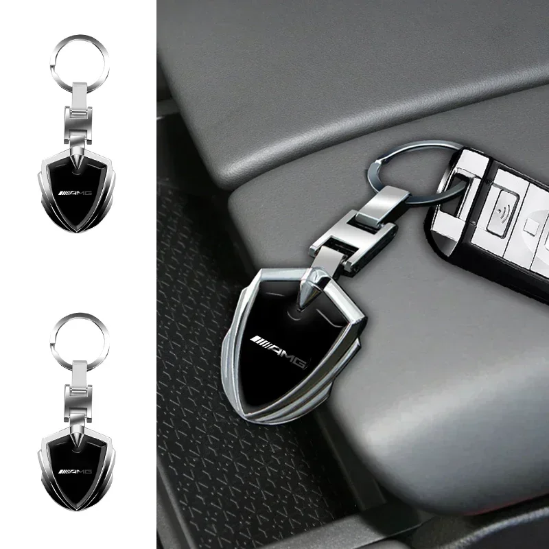 

Car Emblem Fashion Metal Keychain 3D Car Metal Key Rings For Mercedes Benz AMG class W205 W203 GLC GLK W206 W220 A180 W211