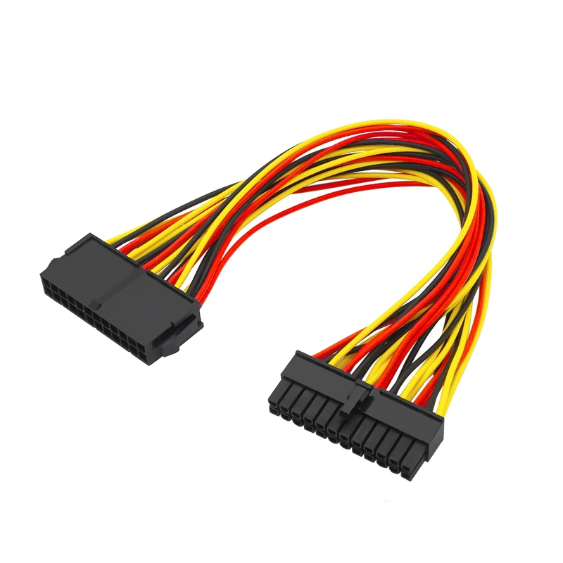 

ATX 24 Pin Male to 24Pin Female Power Supply Extension Cable Internal PC PSU TW Power Lead Connector Wire 28CM 1PC Hot