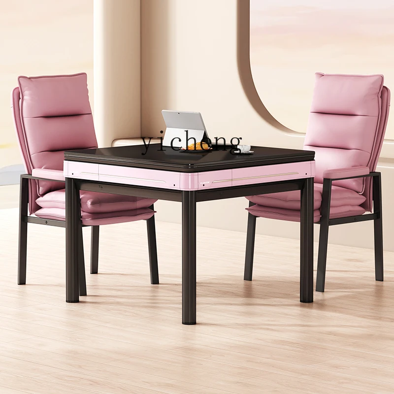 Zz mahjong machine pressing blue pink gray bass dining table household automatic mahjong table