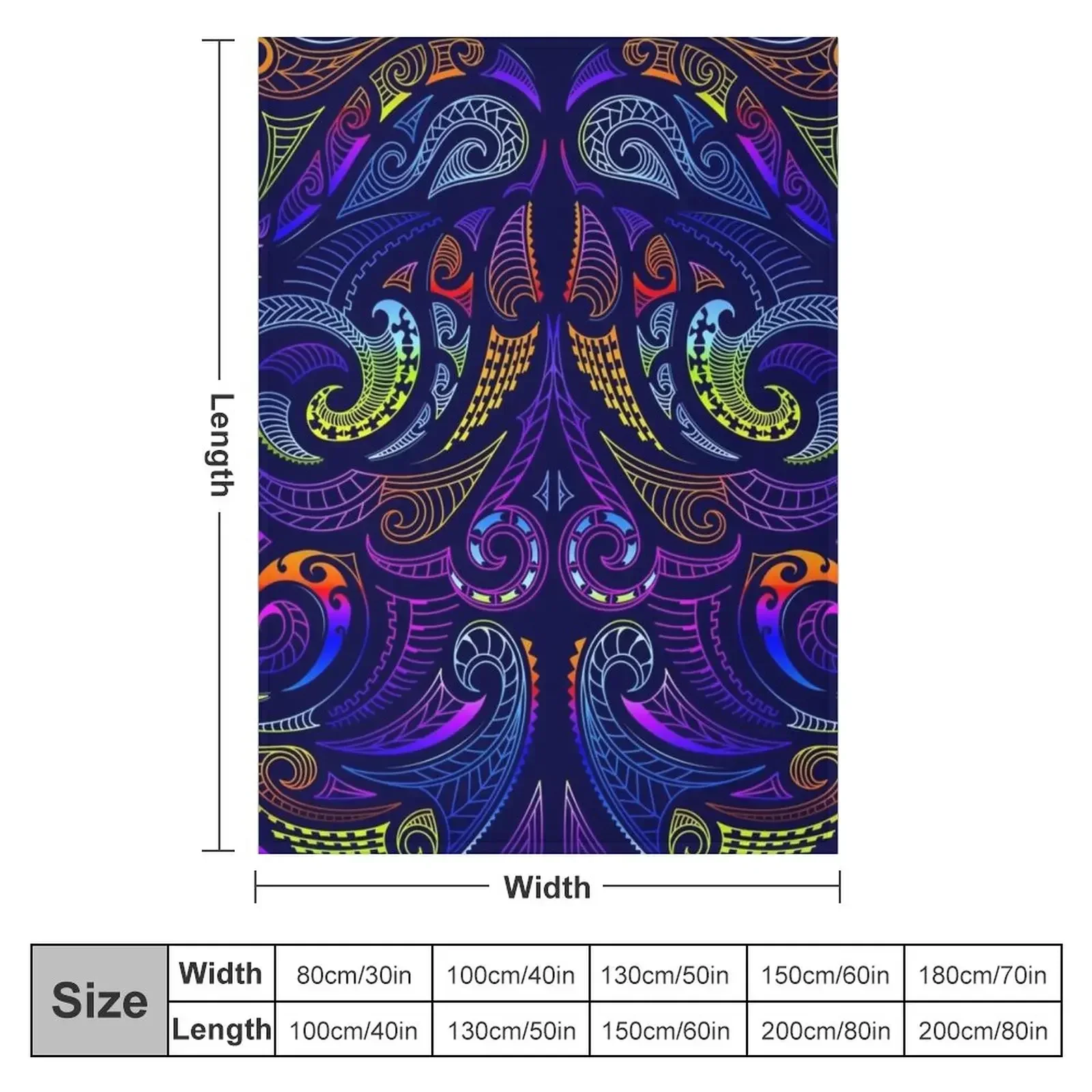 Minimal Maori on Purple New Zeeland Throw Blanket Flannel cosplay anime Luxury Thicken Flannel Fabric Blankets