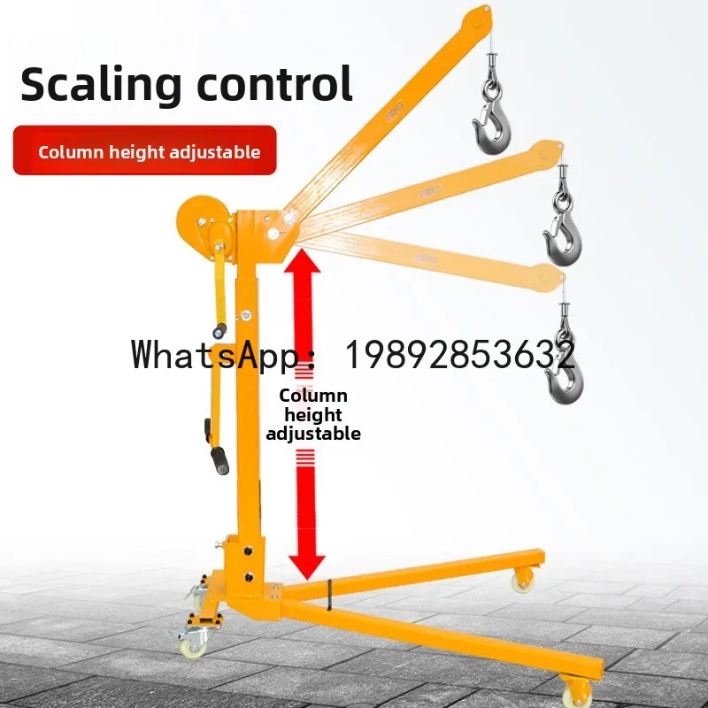 JX  Portable Home Use Small Crane Lifting Crane Foldable Portable Crane