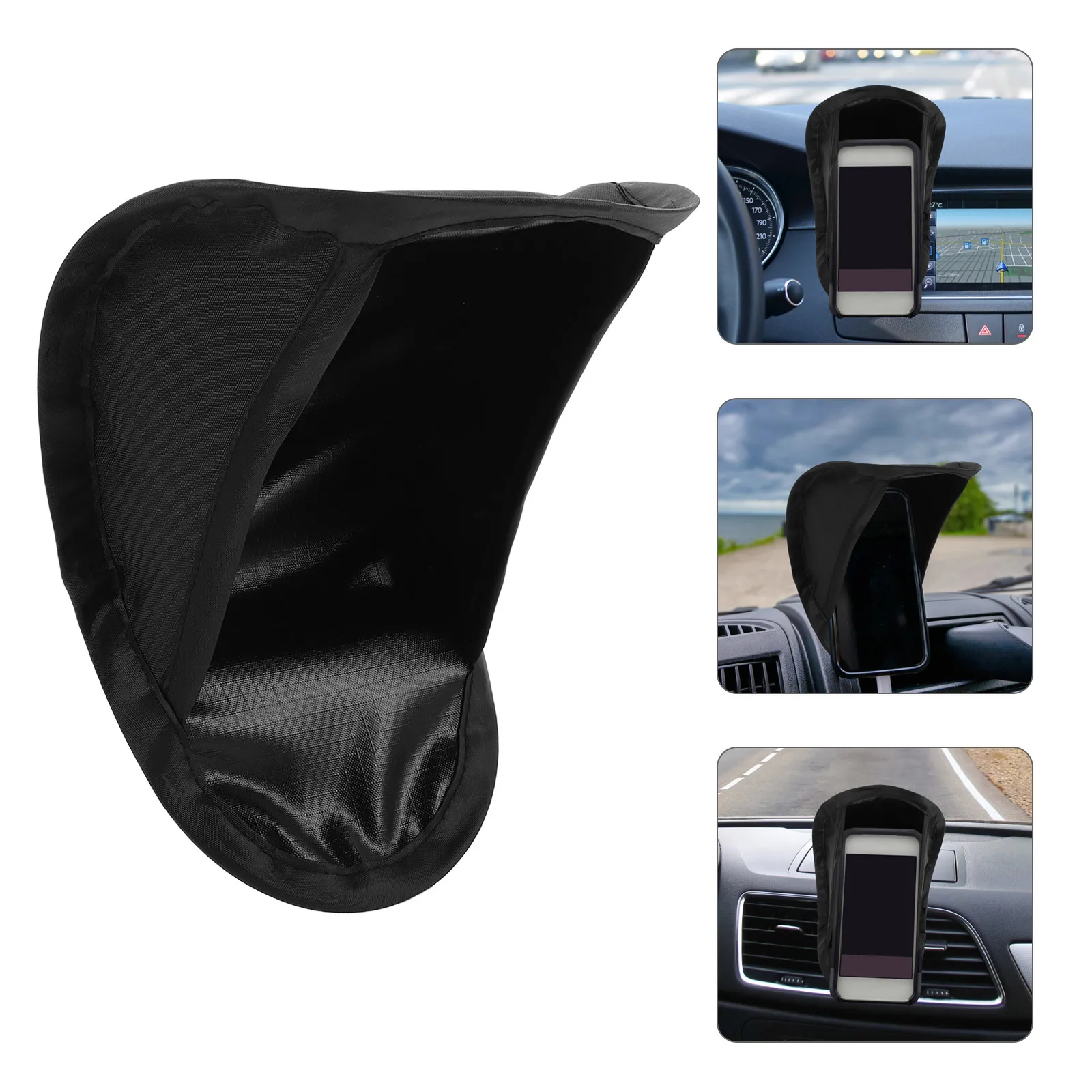 

Car Phone Sun Blocking Umbrella Uv Protection Vertical Dashboard Mount Phone Stand Sun Shield for Car Motorcycle Bike
