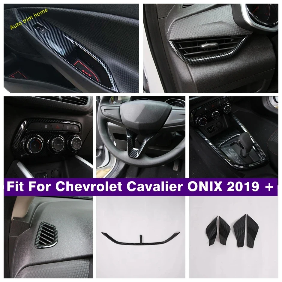 

Window Lift Button Steering Wheel Air Conditioning Vent AC Outlet Decor Frame Cover Trim For Chevrolet Cavalier ONIX 2019 - 2024