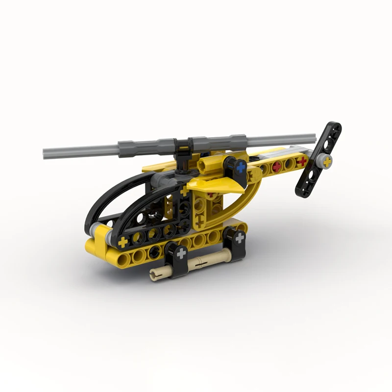 62 個 MOC ヘリコプター テクニカル ビルディング ブロック クリスマスおもちゃ ギフトアイデア 建設レンガ 組み立てプラスチック 教育用