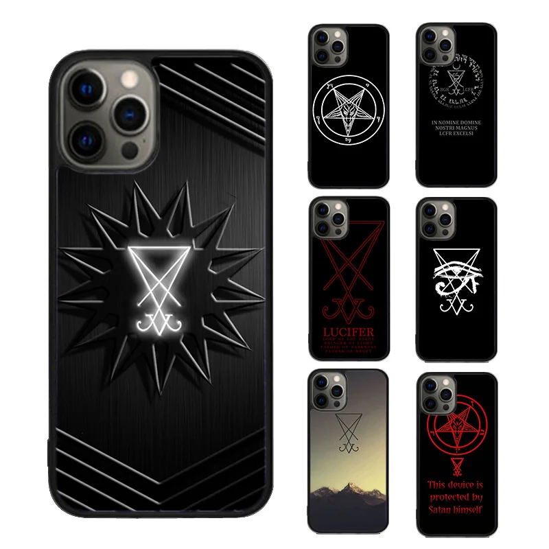 Sigil of Lucifer Phone Case cover For iPhone SE2020 15 16 14 13 Pro Max Coque 12 11 Pro Max For Apple 8 PLUS 7 6S fundas