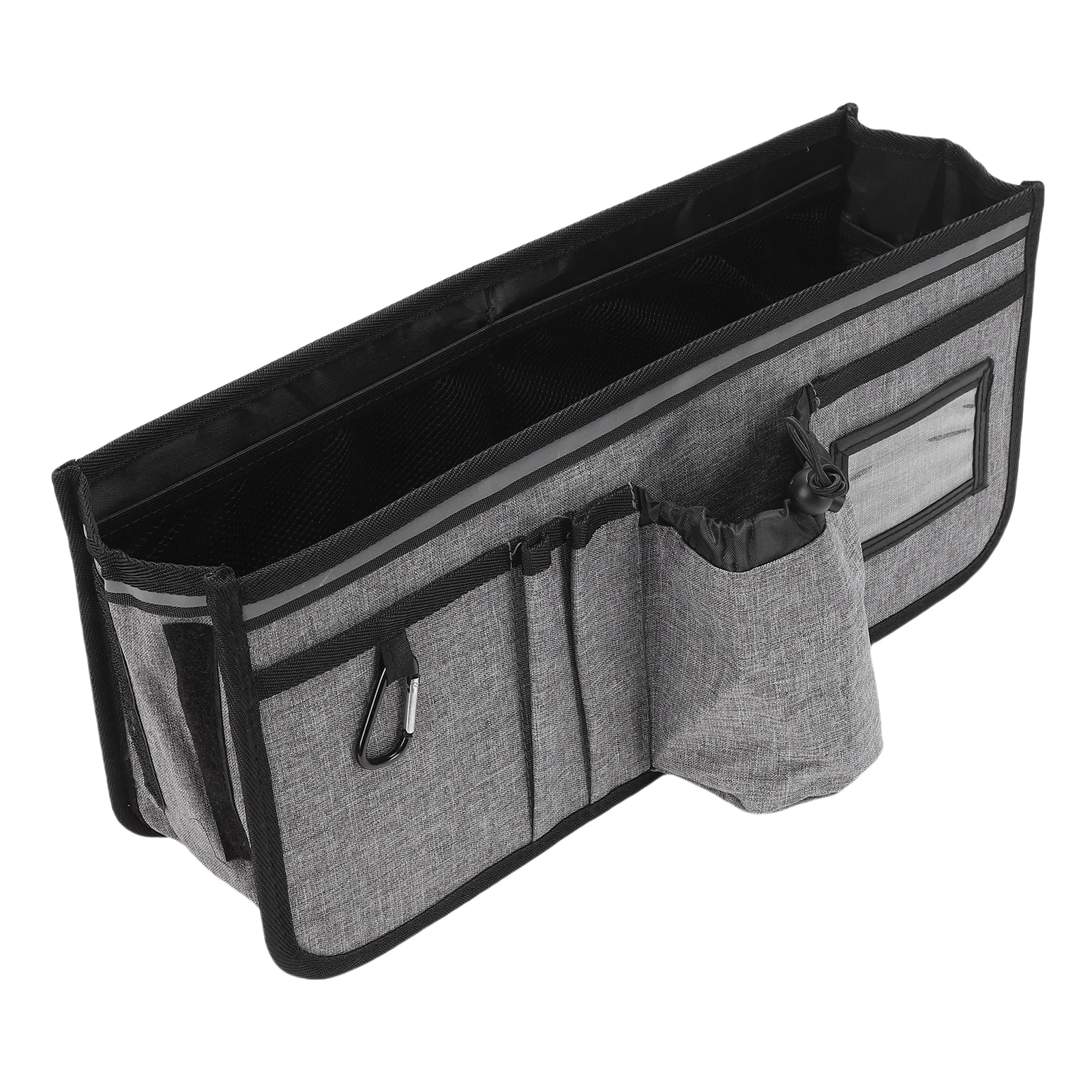 

Walker Basket with Cup Holder Large Capacity Foldable Rollator Walker Bag Never Tipping Over Walker Storage Pouch