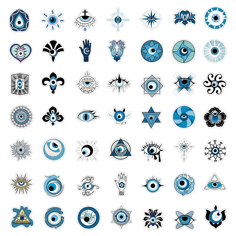 10/30/50pcs New Turkish Evil Eye Graffiti Stickers Skateboard Laptop Motorcycle Album Car Luggage Cool Waterproof Sticker Toy