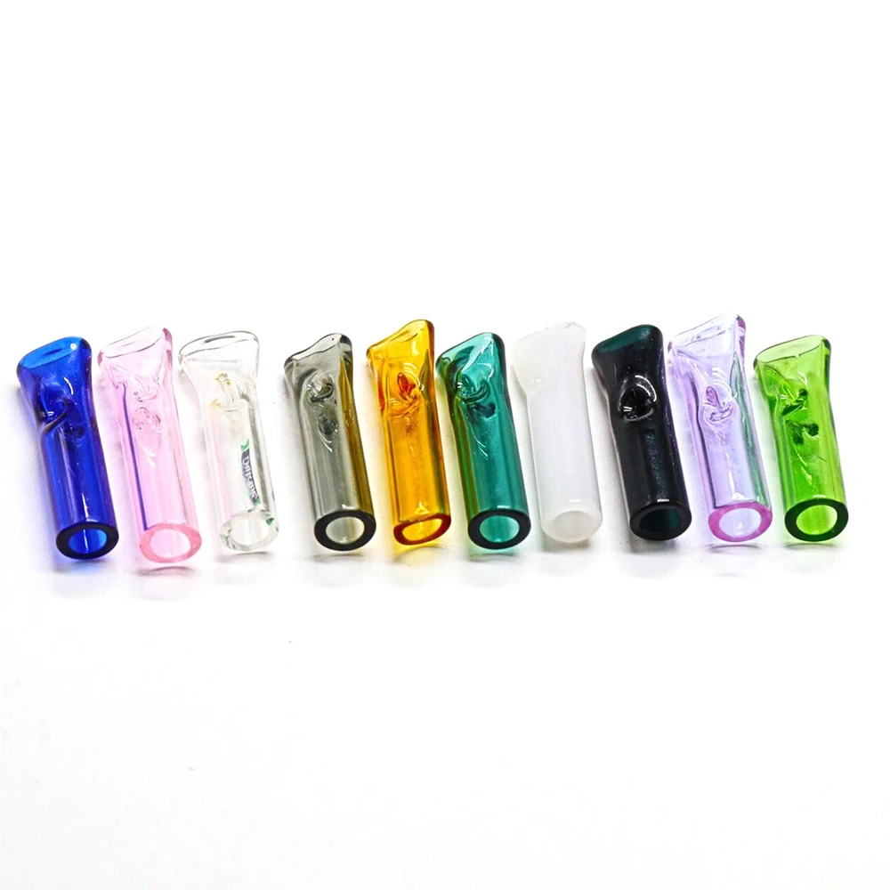 10Pcs Reusable Glass Rolling Paper Tobacco Holder Cigarette Filter Smoking Herbal Tool Mouthpiece For Father