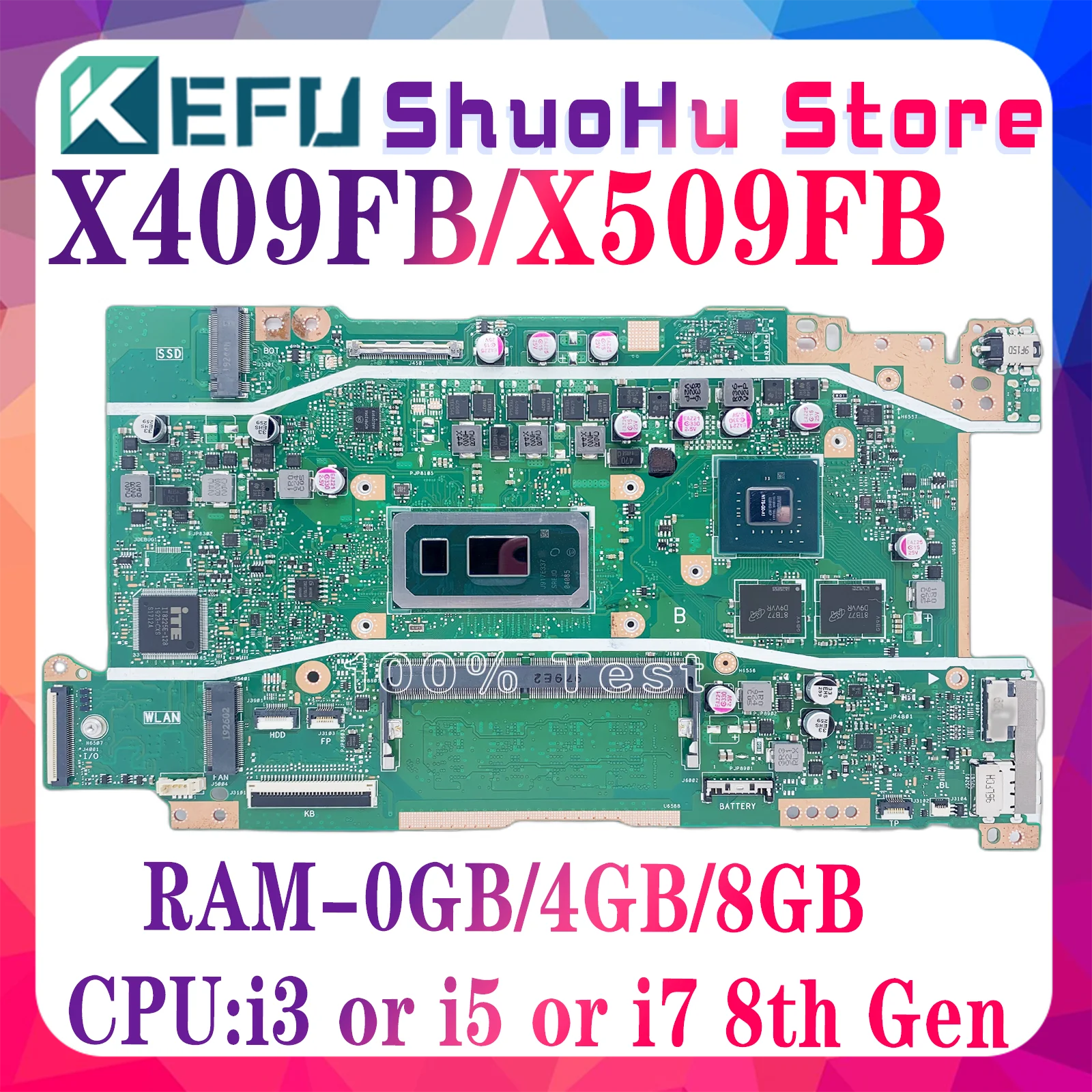 

KEFU X409F Mainboard X409FB X509FB X409FA X509FA A509F A409F F409F F509F X409FJ X409FL X509FL FL8700F Y4200F Laptop Motherboard