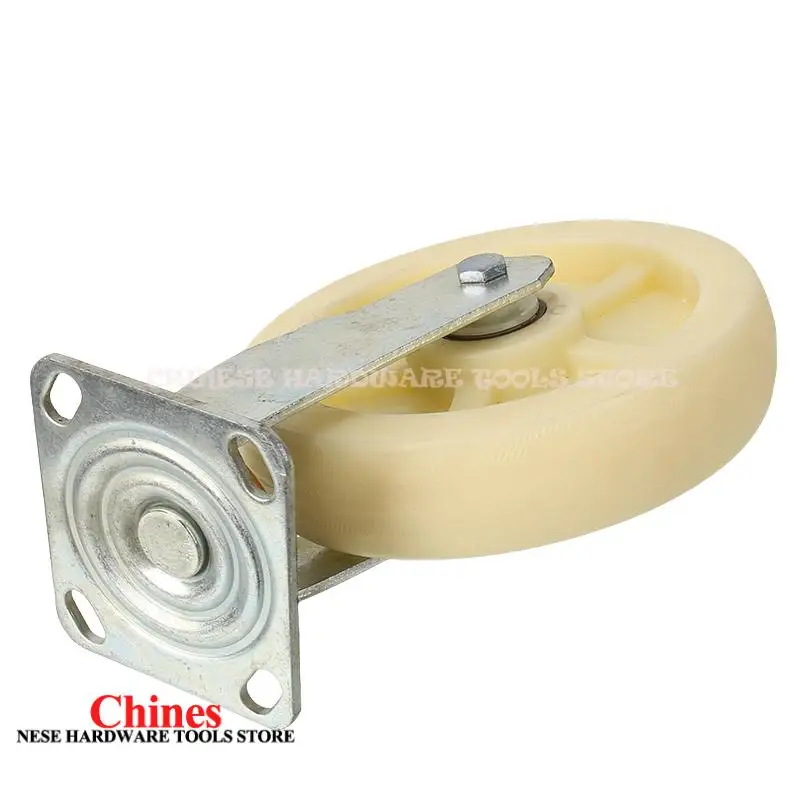 

8 Inch Universal Nylon Wheel - Heavy Duty Industrial Casters for Flat Forklift Handling High Load Wear-Resistant Equipment Wheel