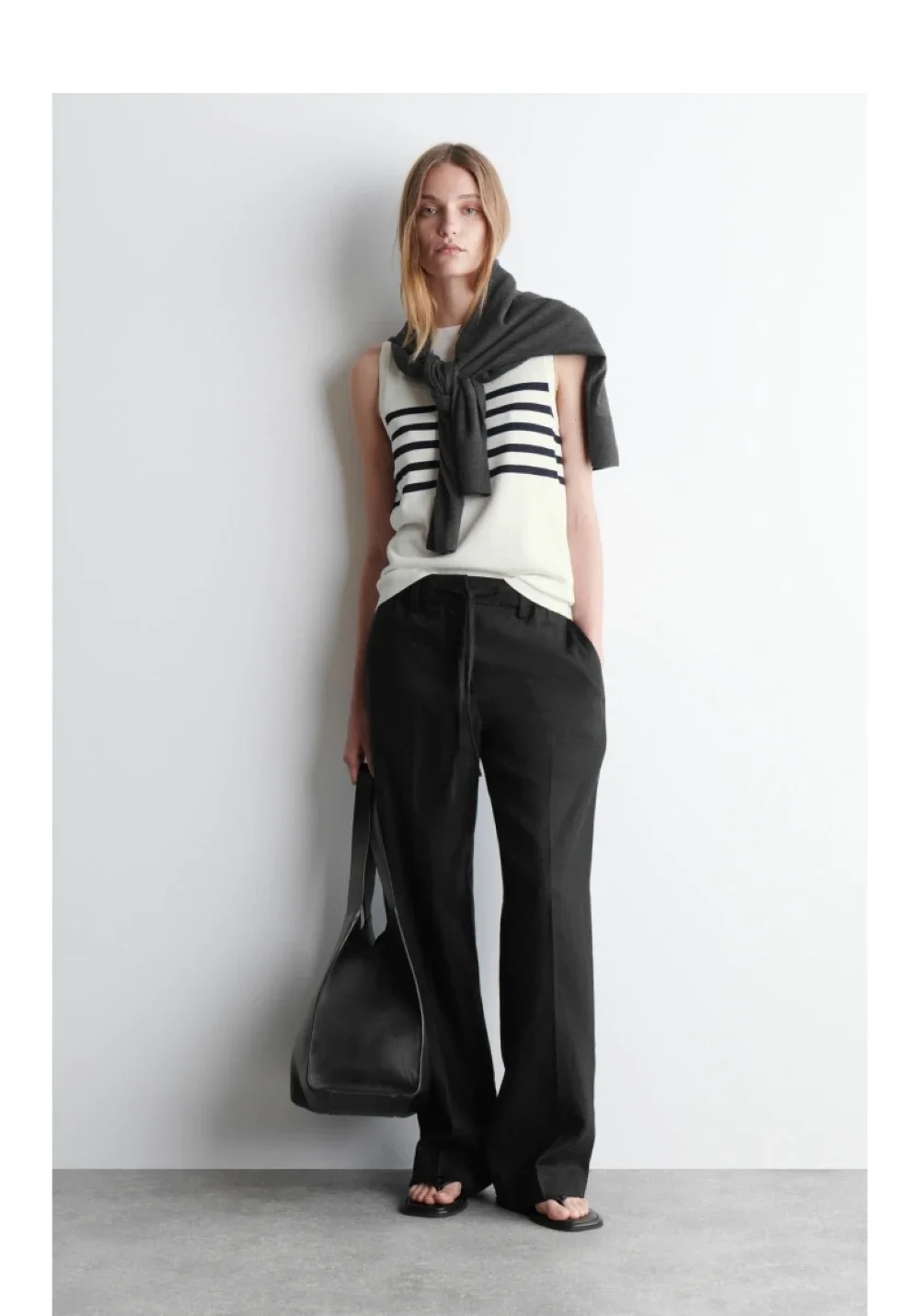 

Ethereal costume 2025 cos summer new style of Ladies' casual fashion standard striped knitted blend vest top
