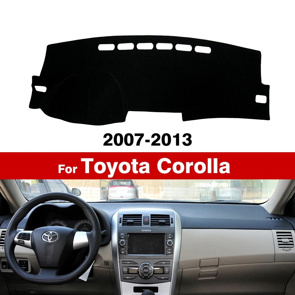 For Toyota Corolla 2007 2008 2009 2010 2011 2012 2013 Dash Mat Sun Shade Anti-UV Carpets Car Accessories Car Dashboard Cover