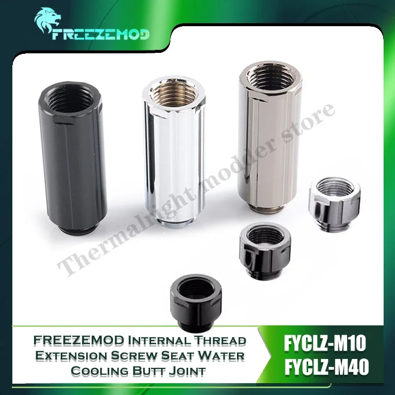 FREEZEMOD Accesorio de extensión de refrigeración por agua M-F Adaptador extensor niquelado Negro Plata Gris Blanco FYCLZ-M40-10