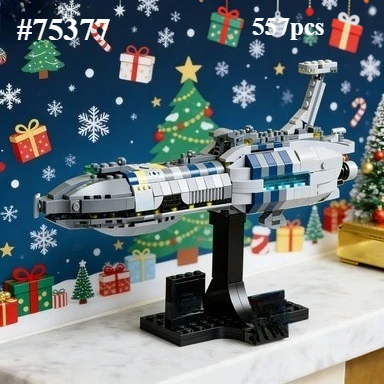 

Наборы строительных блоков MOC Star Invisible Hand Spaceship, совместимые с деталями Lego, подходят для рождественских подарков 75377