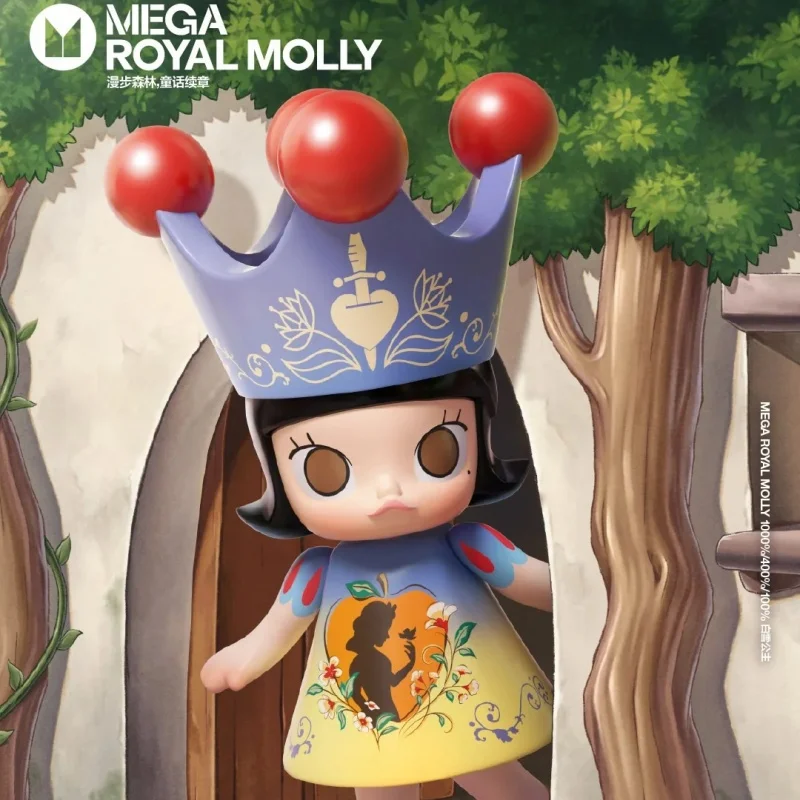Echte Popmart Mega Royal Molly 400% Sneeuwwitje Stijlvolle Decoratie Verjaardagscadeaus Voor Meisjes Modieus Cadeau Mysterieus