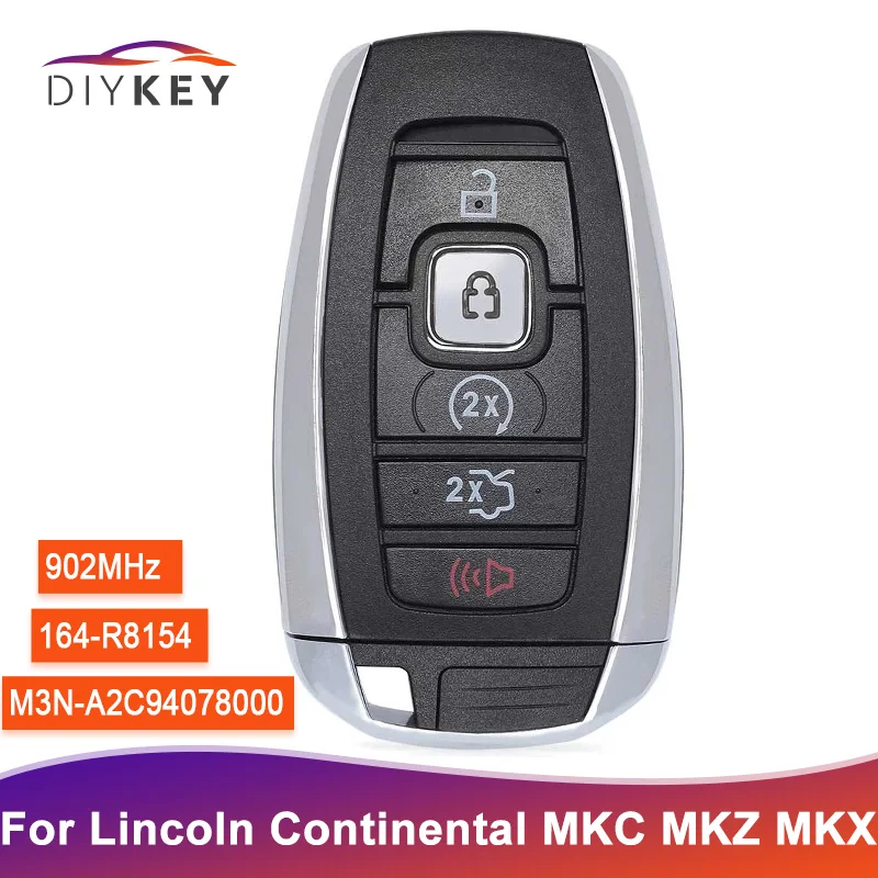 DIYKEY For Lincoln Continental MKC MKZ Navigator 2017 2018 2019 2020 M3N-A2C940780 Key Remote Fob 164-R8154 164-R8155 164-R8226