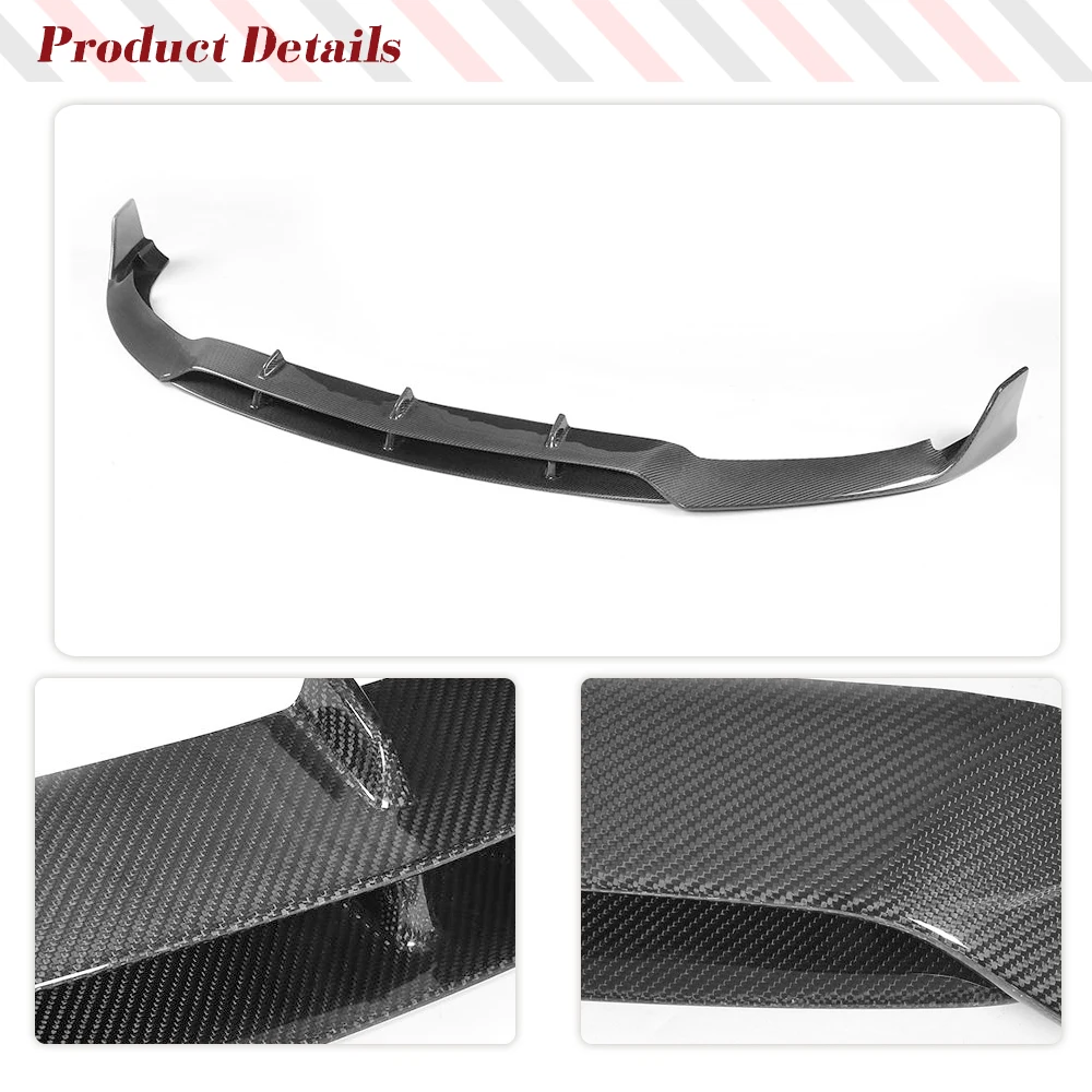 Car Front Bumper Carbon Fiber Chin Lip for  Mercedes Benz W205 C205 C63 AMG Coupe 2015-2018 Front Bumper Lip REAL CARBON