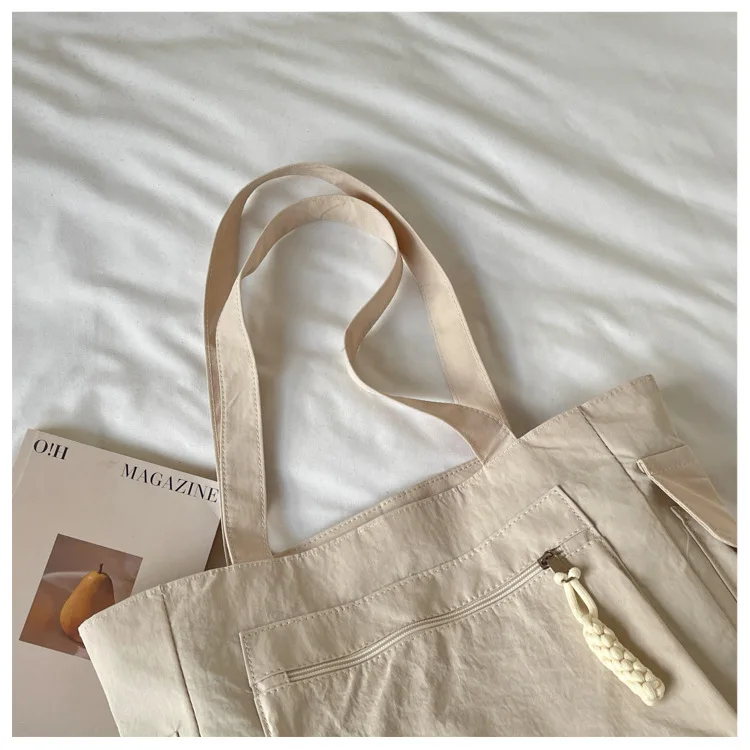 Neue modische Nylon-Schultertasche, große Kapazität, leichte, lässige Alltagstasche, Umhängetasche für Damen – Detail 11