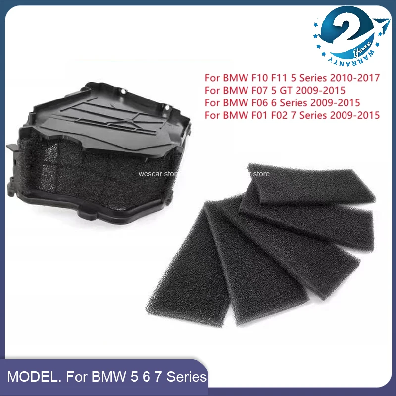 1/3/5PCS Car Evaporator Box Blower Air Conditioner Dustproof Sponge Filter For BMW 5 6 7 Series GT F10 F06 F07 F02 M5 M6 525 750