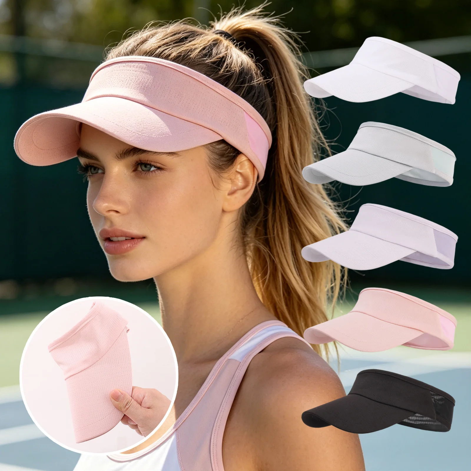 Visiermütze für Erwachsene, Damen und Herren, Topless-Baseballmütze, Outdoor, Radfahren, Bergsteigen, einfarbig, Sonnenhüte, Sommer-Accessoires, Unisex