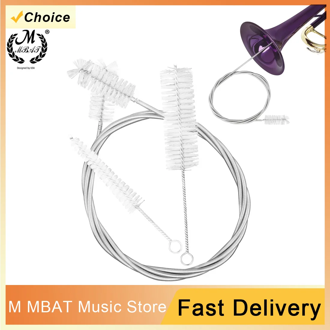 3 قطعة فرشاة حبل البوق صيانة مجموعة العناية بالتنظيف أداة الرياح تنظيف الملحقات فرشاة الفم أجزاء الآلات الموسيقية