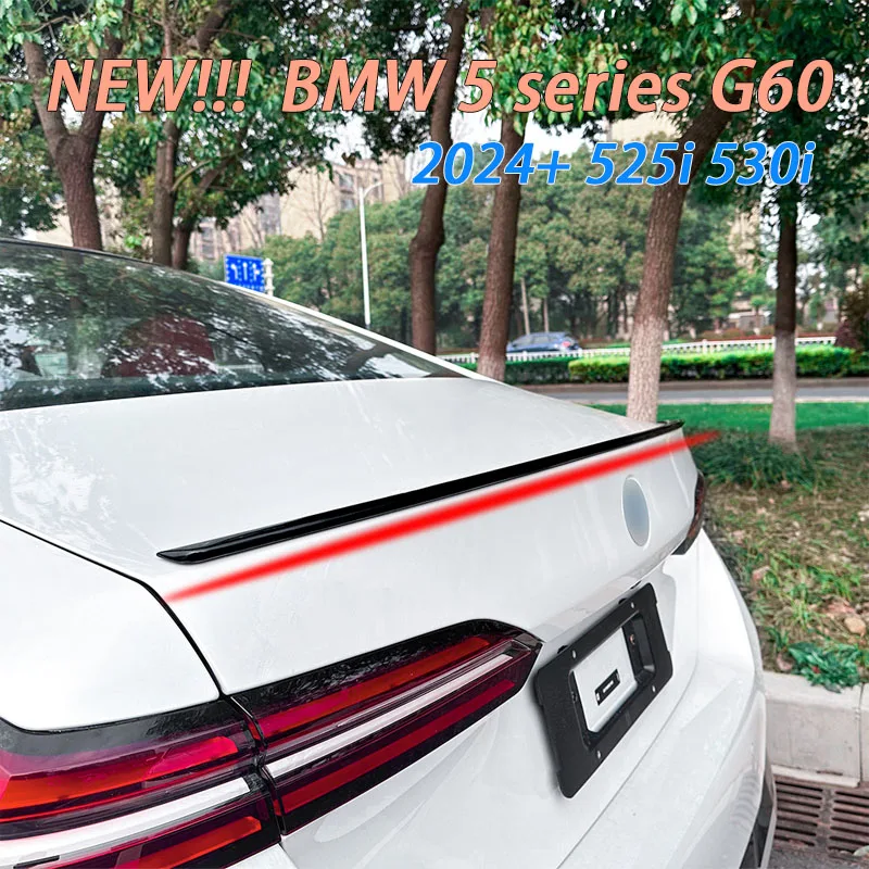 

Black Spoiler Wing For BMW 5 series I5 G60 525i 530i 2024+ Spoiler Top Wings Black Lip Body Kit Splitter Trunk Trim Affix Stick