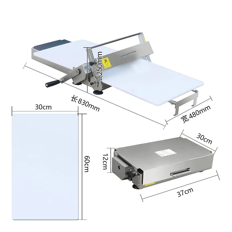 Commercial Dough Sheeter Portable Croissant Pastry Machine Manual Puff Pastry Press For French Egg Tart Crust