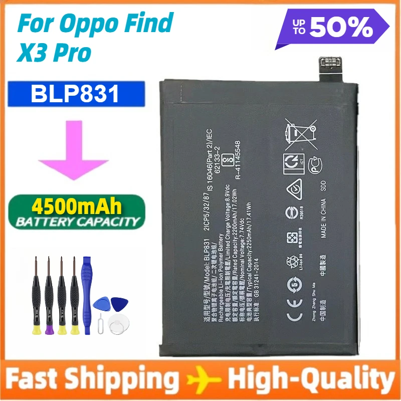 

BLP831 Battery for Oppo Find X3 Pro X3pro CPH2173 Fast Shipping