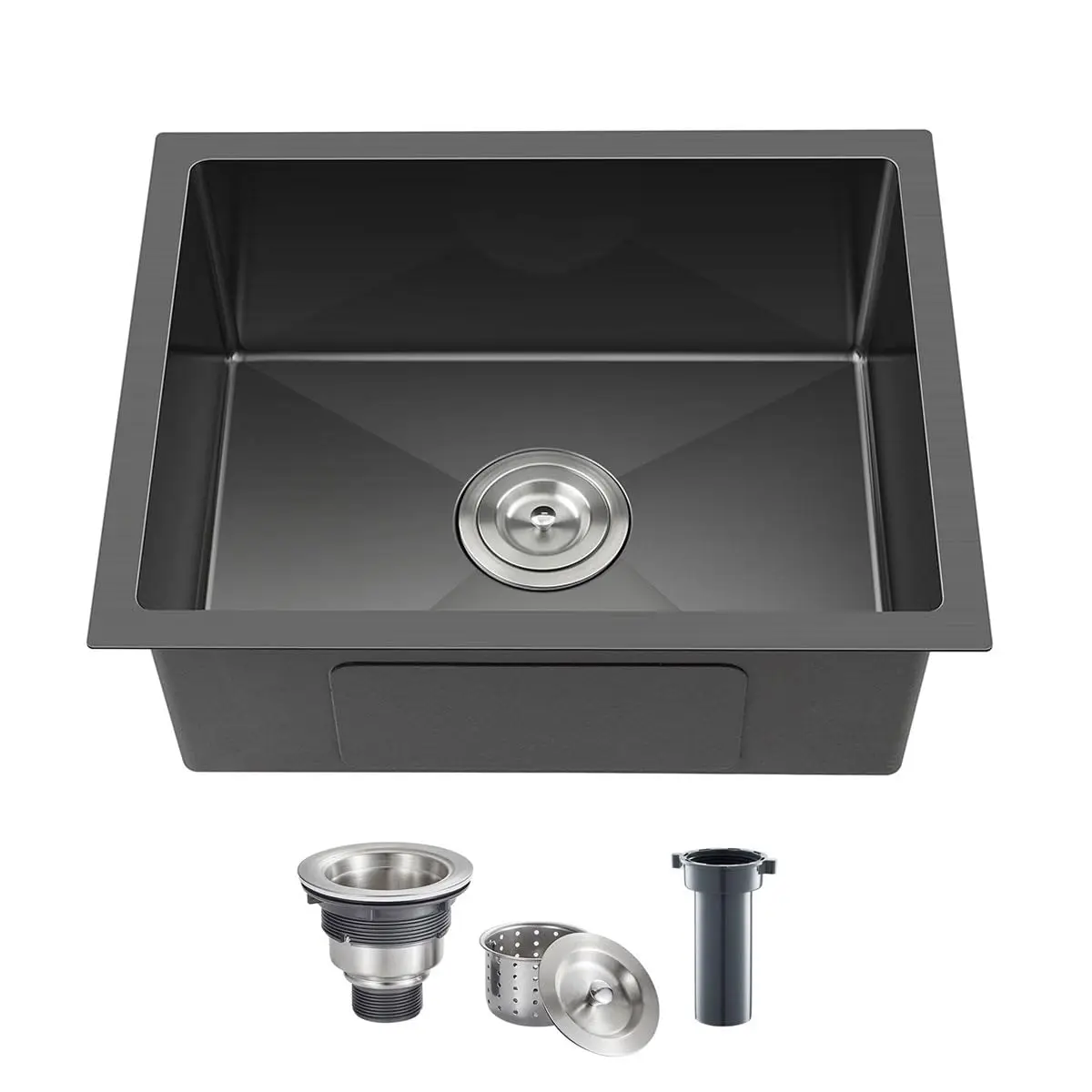 

20 X 16 Inch Undermount Kitchen Sink 304 Stainless Steel Single Bowl Bar Sink Brushed Finish
