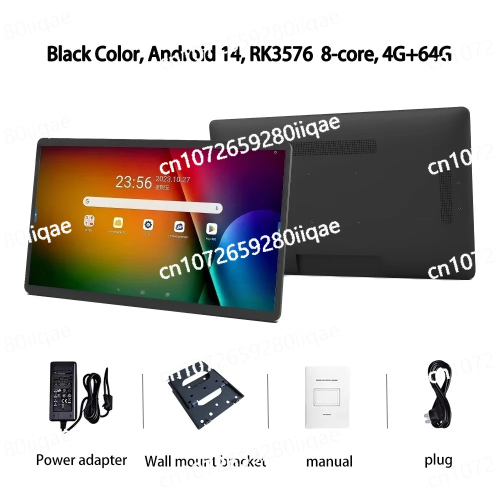 21 Inch Android 14 Smart Tablet Wall Mounted, 1920*1080 HDMI Input Touch Screen Monitor, , POE Smart Home Controller
