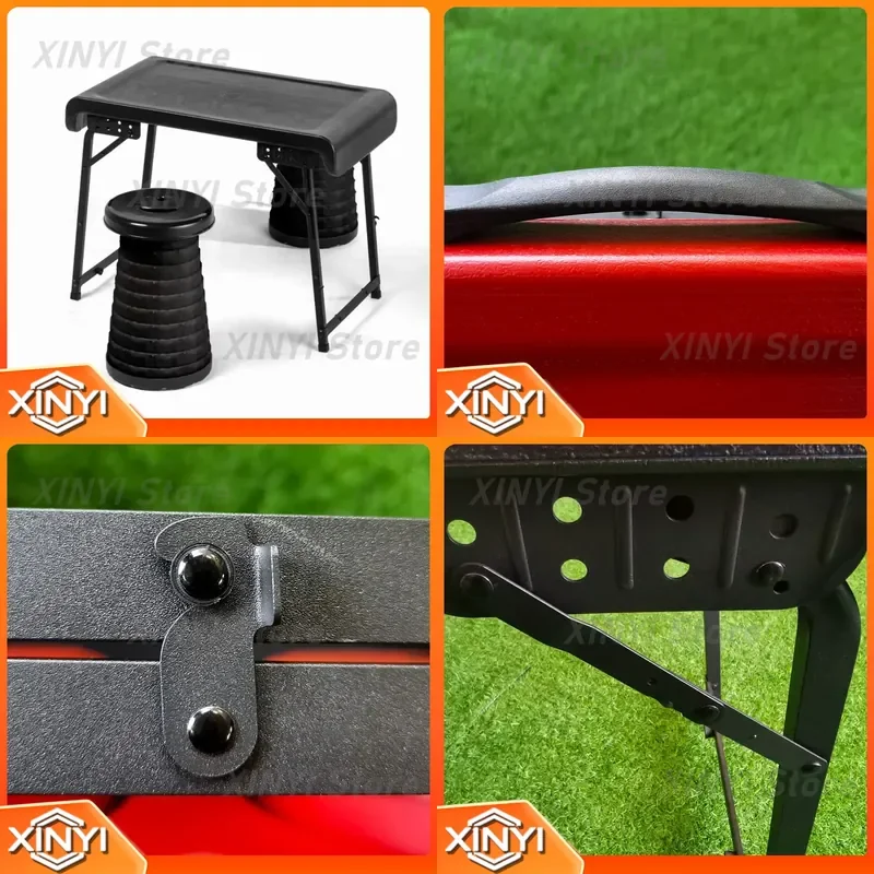Folding Table and Chair Set Portable Ultra-Light for Coffee Shop B&B Outdoor Camping Base Lifting Coffee Table