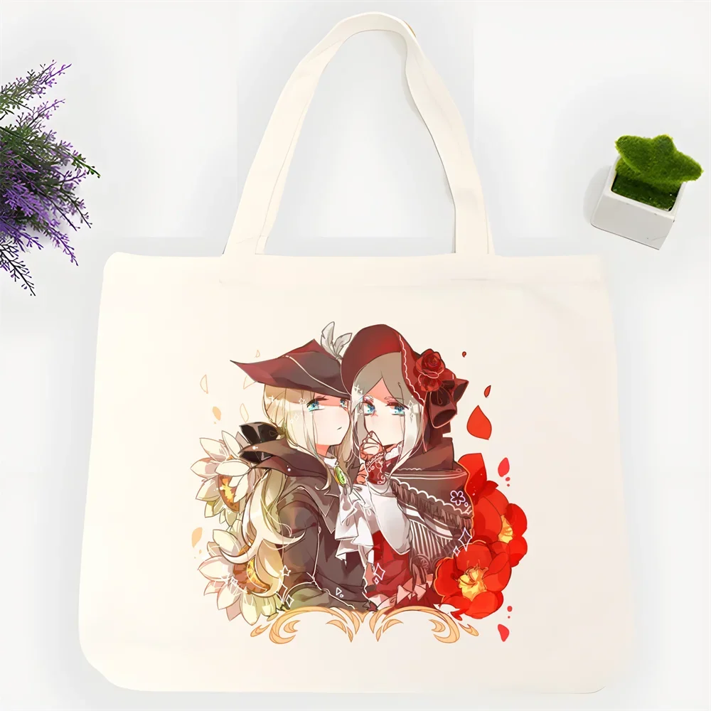 bloodborne Canvas Tote Bag Casual Shoulder School Bags Reusable Women's Shopping Bag