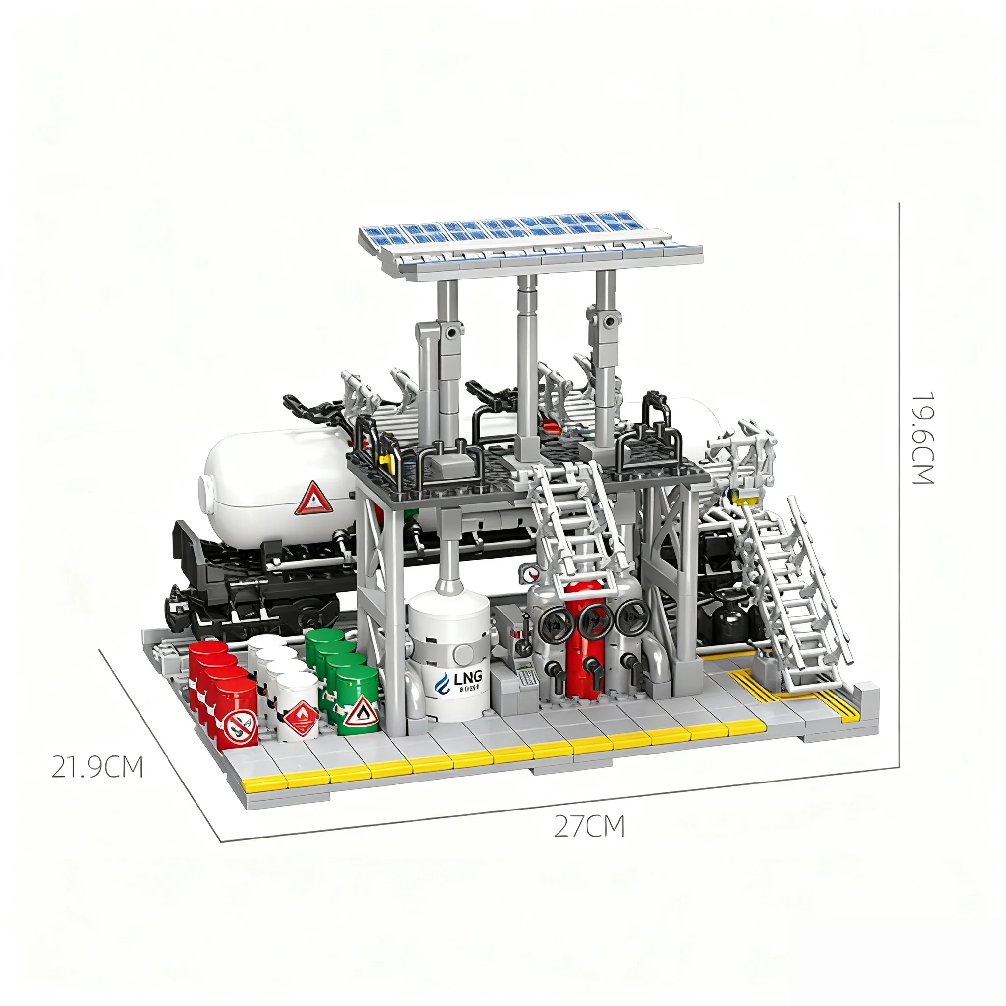 2142 STKS Stad Street View Bouwstenen Aardgas Opslagcentrum Laboratorium Transportstation 3 in 1 Assemblagemodel Kids Gift