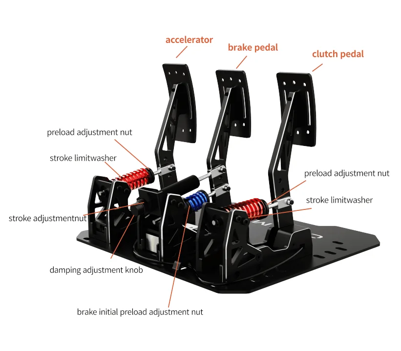 

CAMMUS LC100 Load Cell Brake Pedals Sim Racing Simulator Gaming Pedals Hydraulic Pedals