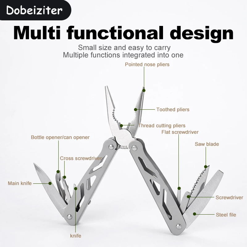 Multifunction Folding Pliers Pocket Knife Plier Outdoor Camping Tactical Survival Hunting Tools Stainless Steel Multi-tool Knife