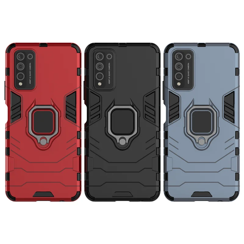 

For Honor 10X Lite Case for Huawei Honor 10X Lite Cover Capa Finger Ring PC Phone Case For Honor X10 Max 30 Pro Plus 30i 30s 20e