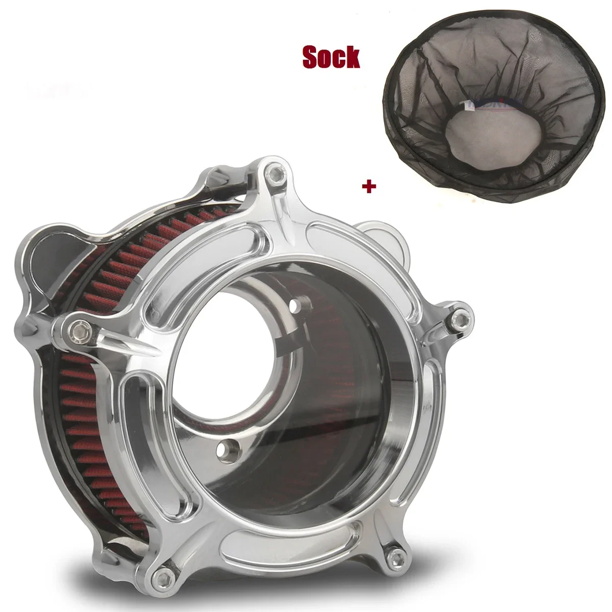 

See through Air filter For harley softail slim fls roadking FLHR air intakes For harley touring FLHX Sportster XL 883 1200