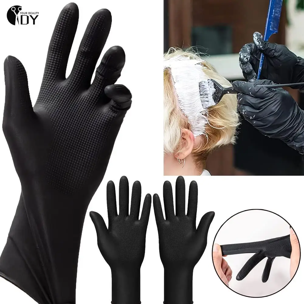 

1Pair Reusable Hair Dyeing Gloves Hairdressing Coloring Thicker Gloves Barber DIY Hair Styling Tools Anti-skid Hair Dying Gloves