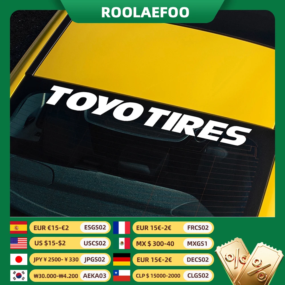 

Letter Windshield Car Stickers Waterproof Non-fading Vinyl Auto Personality Large size Decorative Stickers