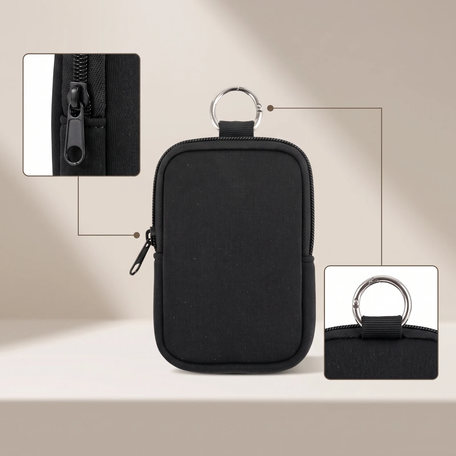 Nylon Pouch with Hanging Loop Portable Respiratory Device Case Case for Travelers, Travel, Daily Use