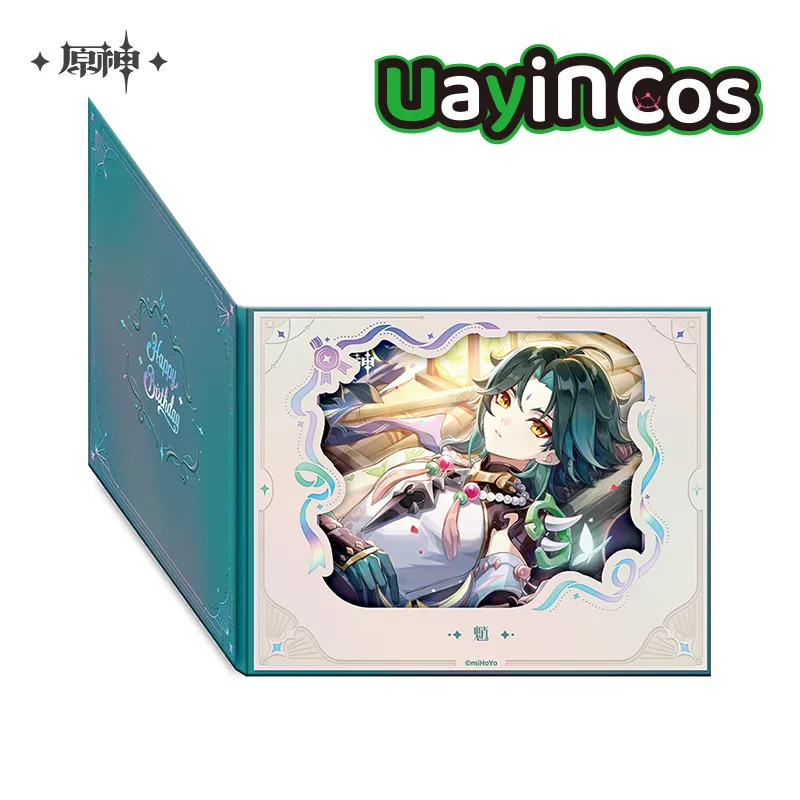 

Официальная серия Genshin Impact Xiao Yelan с днем рождения Shikishi, цветной бумажный орнамент, аксессуары для кукол, аниме-игра, игрушка для детей Gi