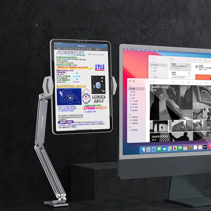 Adjustable Monitor Holder Bed Desktop Stand Monitor Riser Compatible with Protable Monitor 13.3/14/ 15.6/17 inch