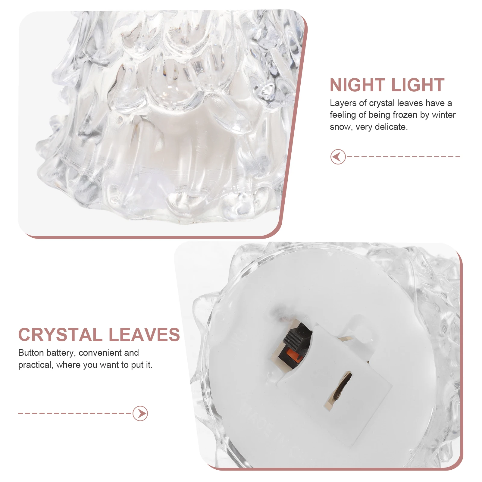 

4pcs Led Mini Tree Creative Tabletop Christmas Decor Night Light Desktop Festive Decoration Small Christmas Tree Ornament